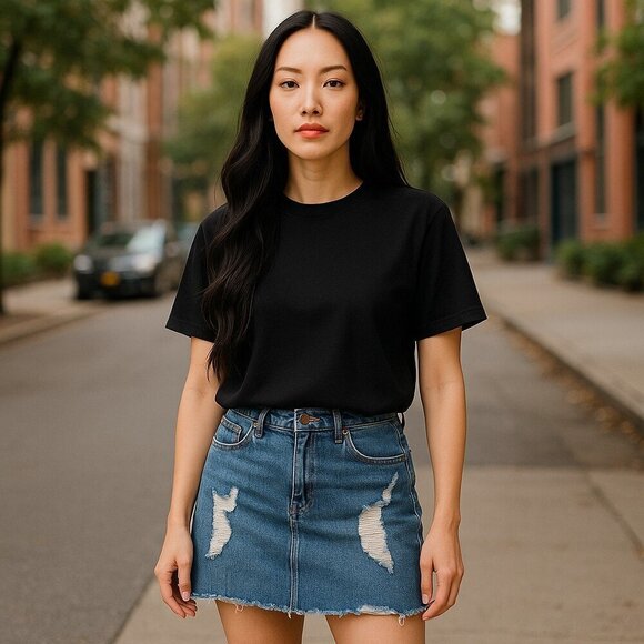 FOREVER 21 Ladies Distressed Mini Skirt- 28 - Picture 2 of 6